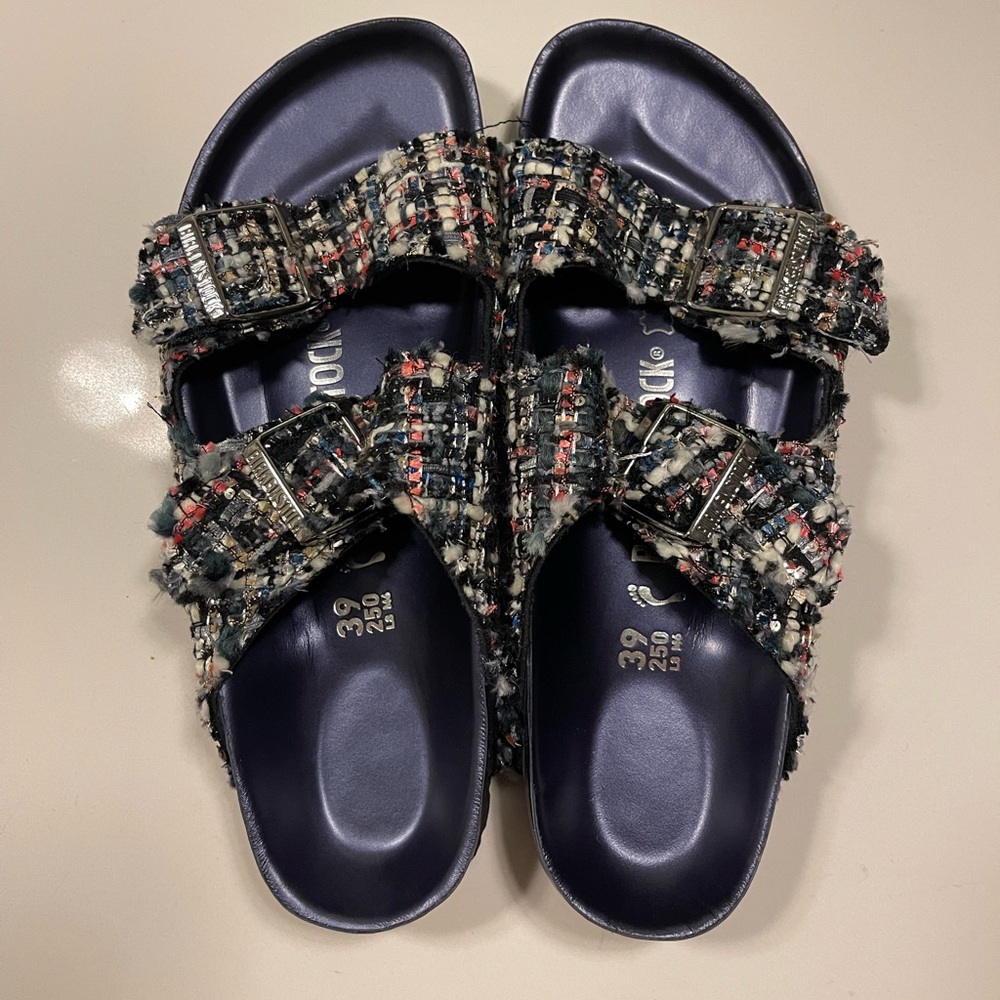 BRAND NEW Birkenstock Arizona in colorful tweed